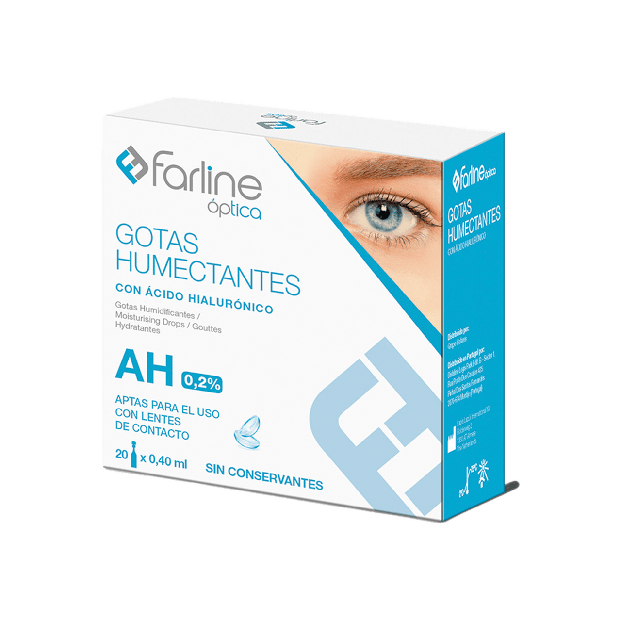 FARLINE OPTICA GOTAS HUMECTANTES AH 0.2% GOTAS OFTALMICAS ESTERILES 20 MONODOSIS 0,4 ML