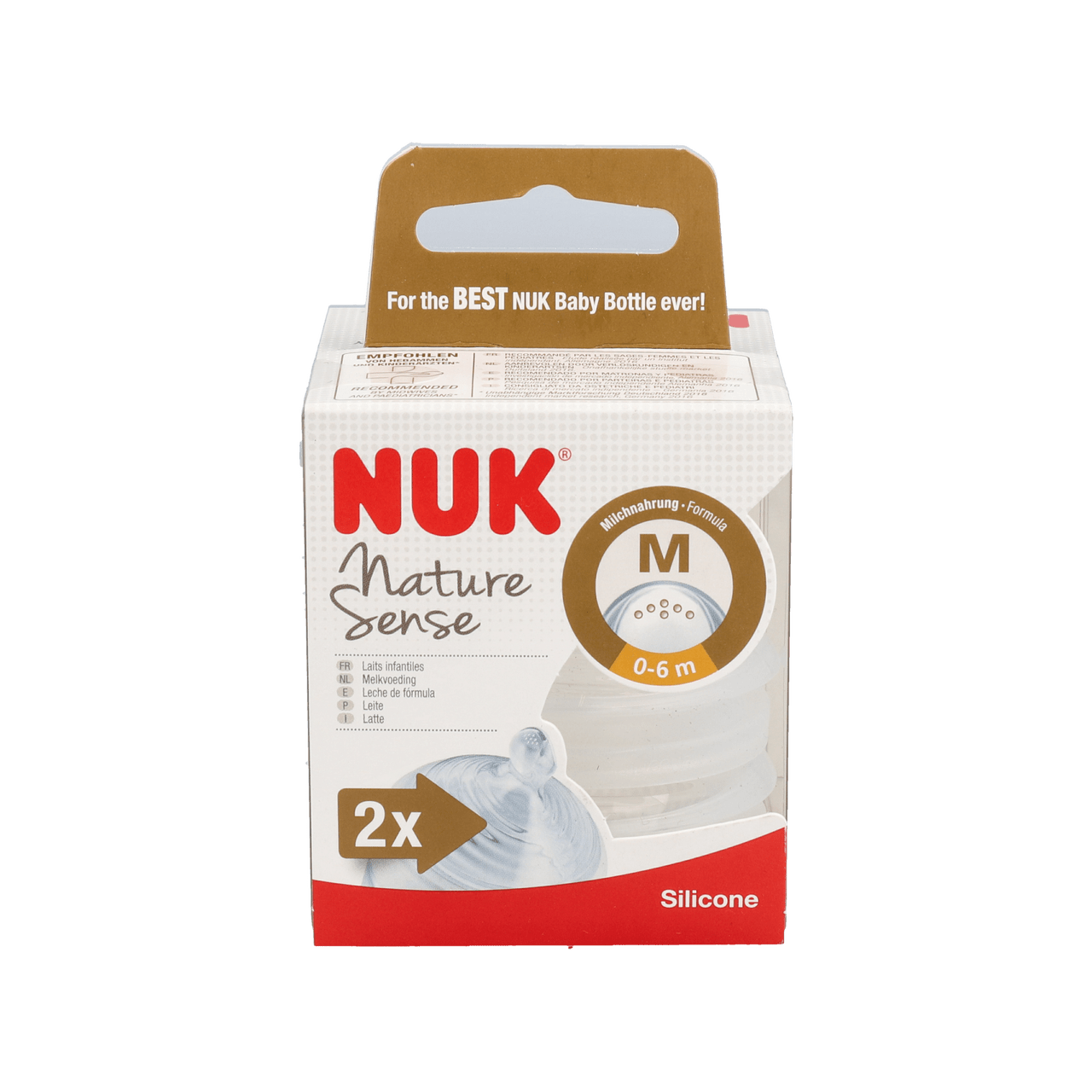 TETINA SILICONA ANTICOLICO NUK NATURE SENSE TALLA 1 M 2 UNIDADES