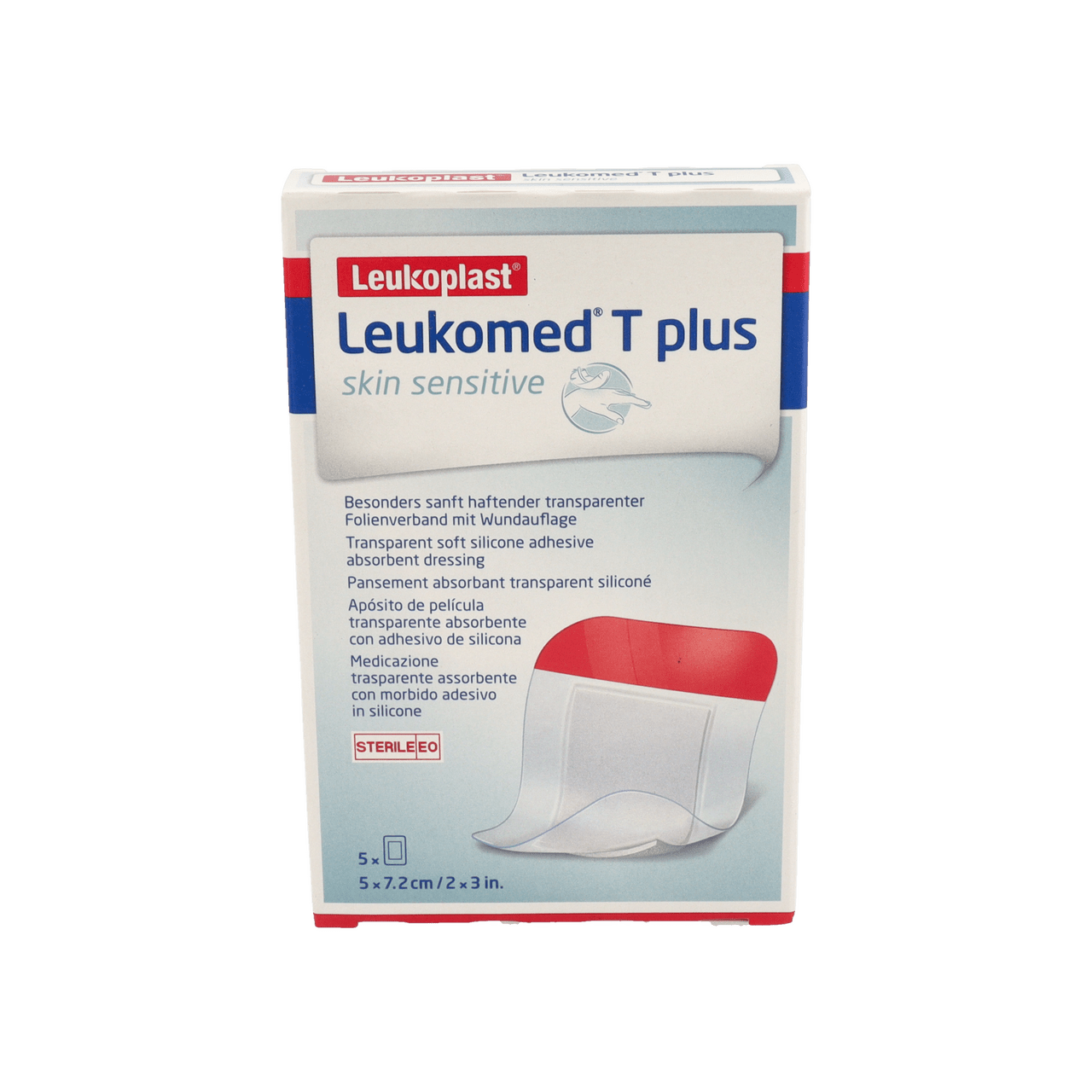 APOSITO ESTERIL ADHESIVO LEUKOMED T-PLUS SKIN SENSITIVE 5 UNIDADES 7,2 X 5 CM