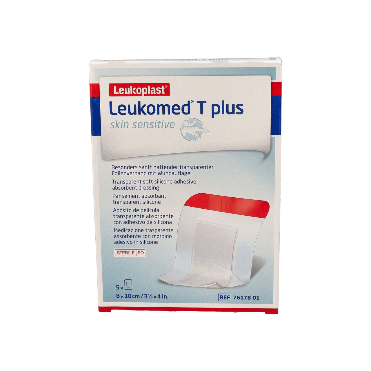 APOSITO ESTERIL ADHESIVO LEUKOMED T-PLUS SKIN SENSITIVE 5 UNIDADES 10 X 8 CM