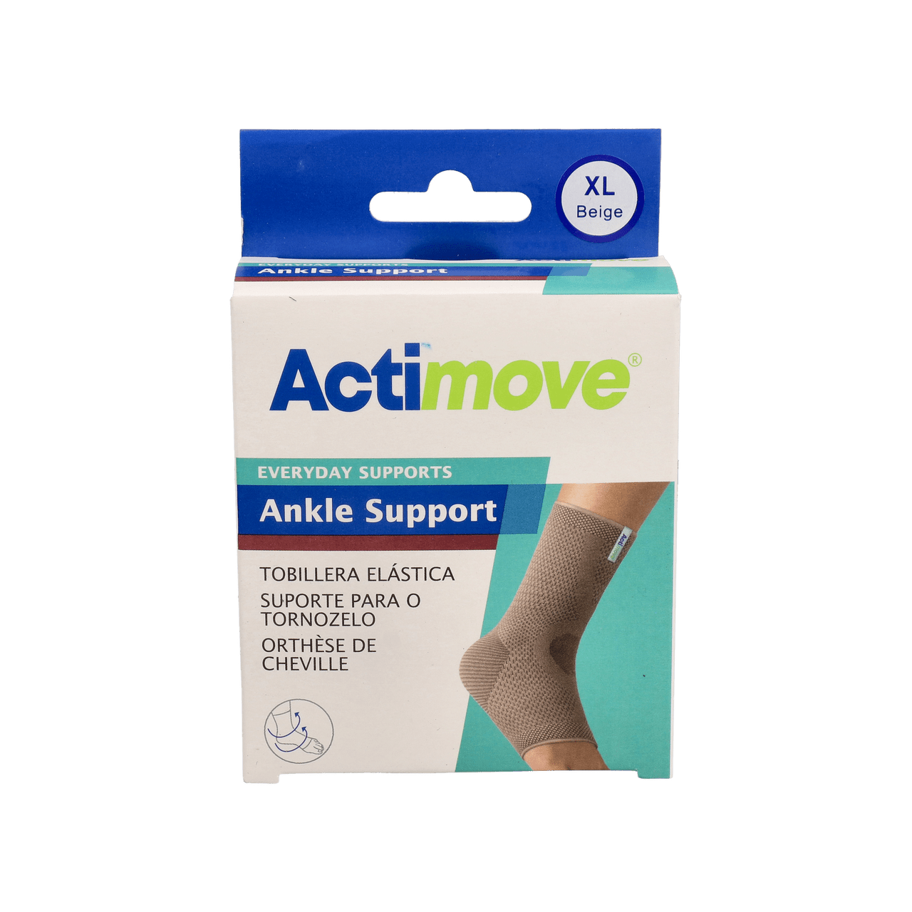 TOBILLERA ELASTICA ACTIMOVE EVERYDAY SUPPORT 1 UNIDAD TALLA XL