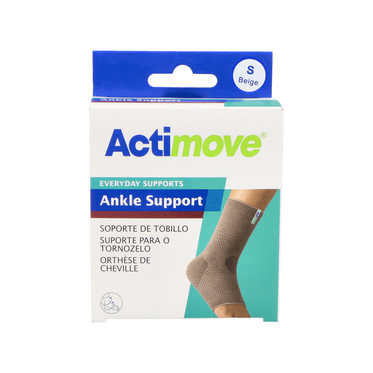 TOBILLERA ELASTICA ACTIMOVE EVERYDAY SUPPORT 1 UNIDAD TALLA S