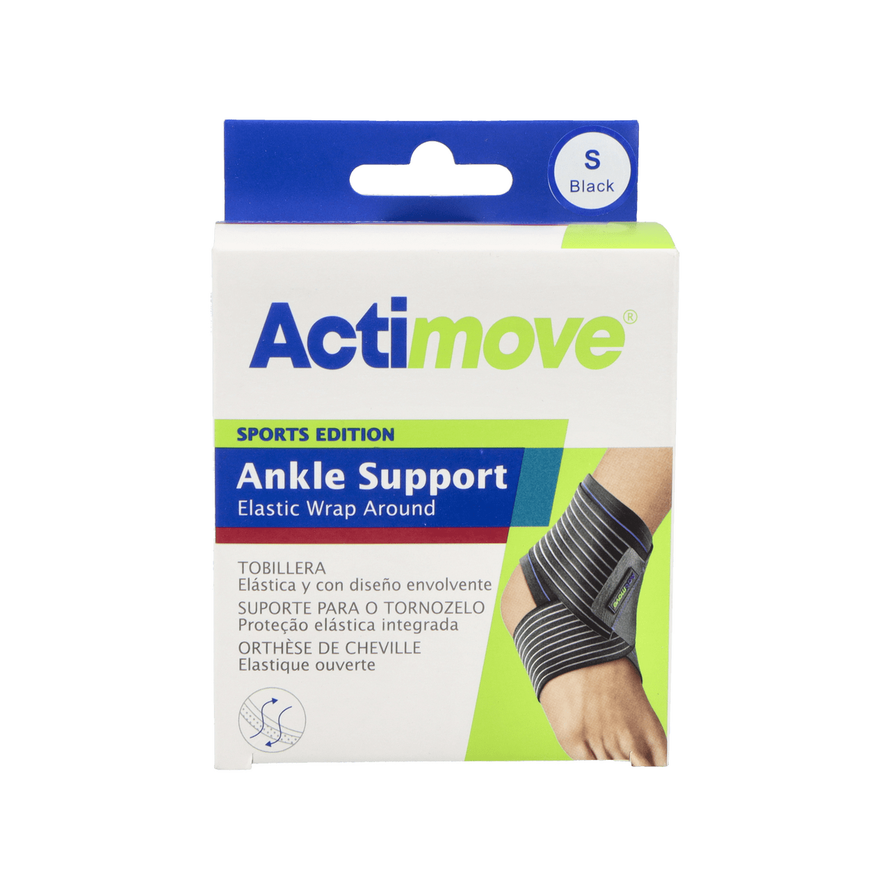 TOBILLERA ELASTICA ACTIMOVE SPORT EDITION CINCHA ESTABILIZADORA 1 UNIDAD TALLA S