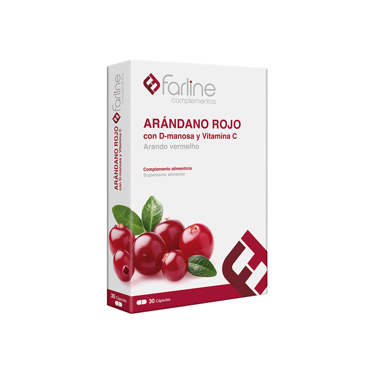 FARLINE COMPLEMENTOS ARANDANO ROJO + VITAMINA C + D-MANOSA 30 CAPSULAS