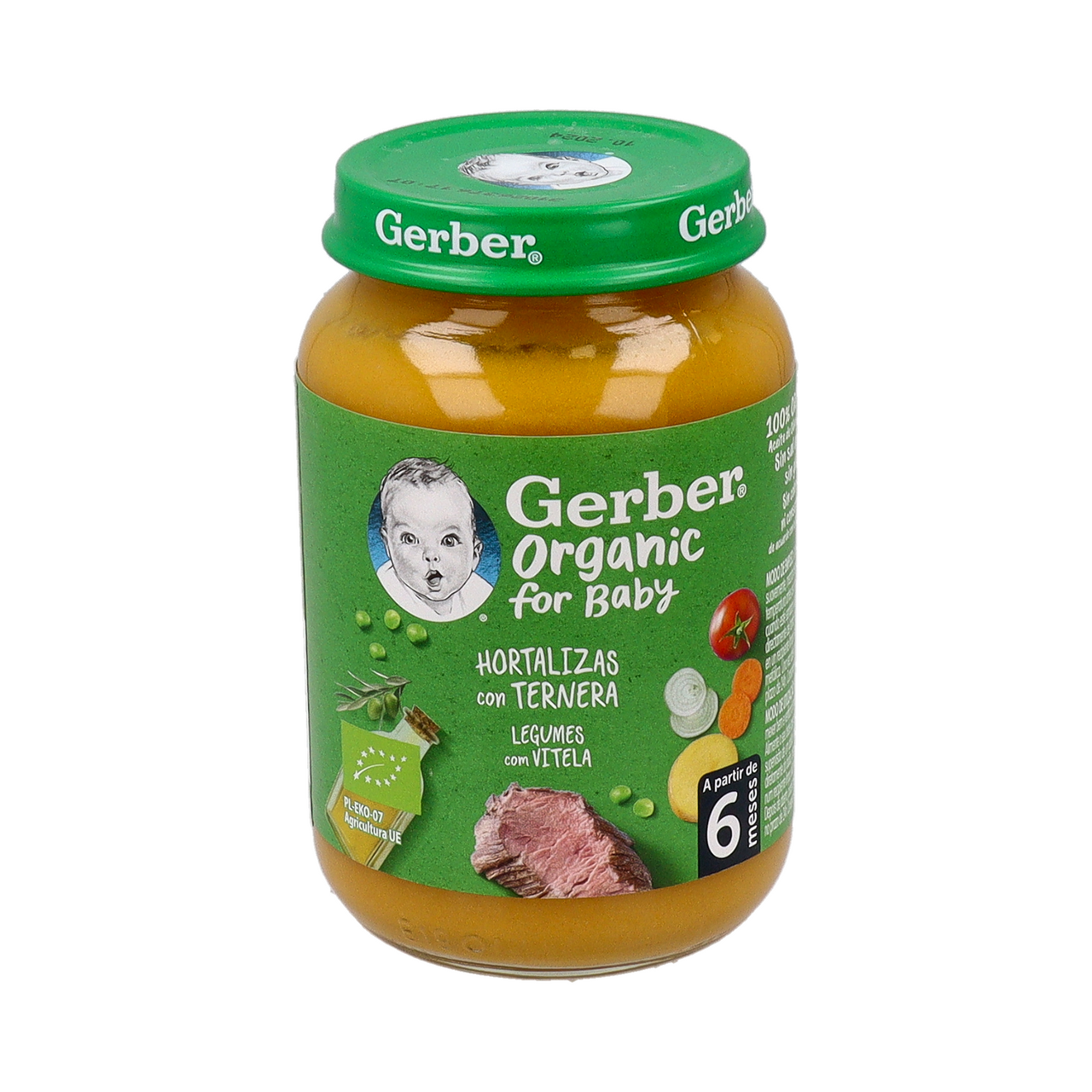 GERBER ORGANIC HORTALIZAS CON TERNERA 1 TARRITO 190 G