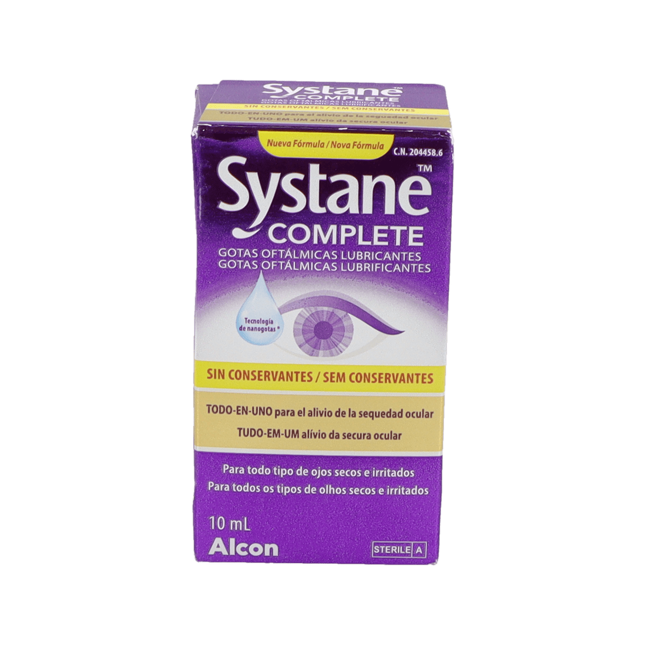 SYSTANE COMPLETE GOTAS OFTALMICAS LUBRICANTES SIN CONSERVANTES 1 FRASCO 10 ML