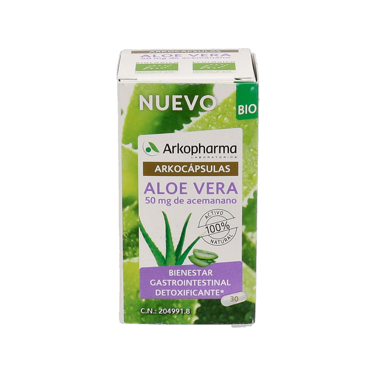 ARKOCAPSULAS ALOE VERA BIO 30 CAPSULAS