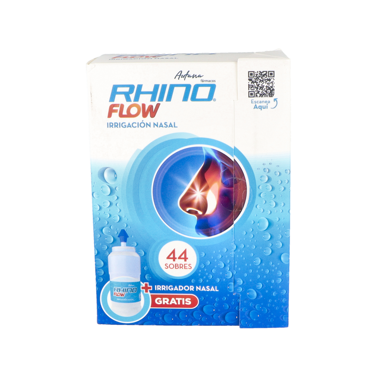 RHINOFLOW ESTUCHE + IRRIGADOR NASAL 32 SOBRES 3 G + 1 BOTELLA 300 ML
