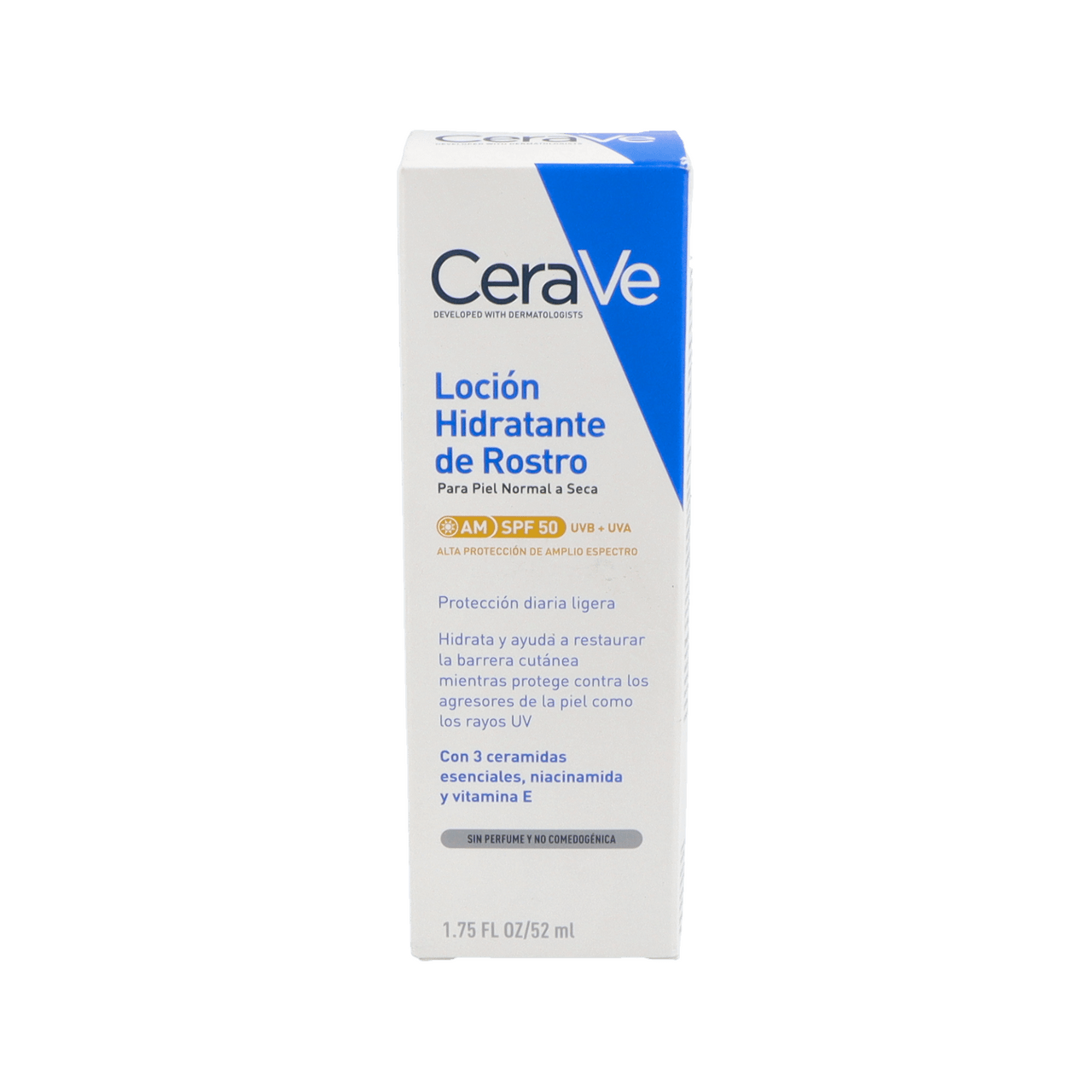 LOCION HIDRATANTE DE ROSTRO SPF 50 CERAVE 1 TUBO 52 ML