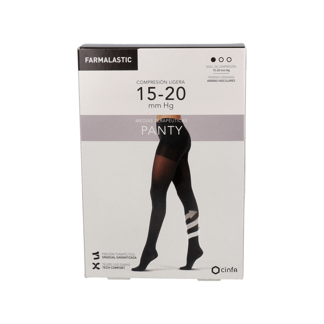 PANTY COMPRESION LIGERA FARMALASTIC 1 UNIDAD TALLA L COLOR NEGRO