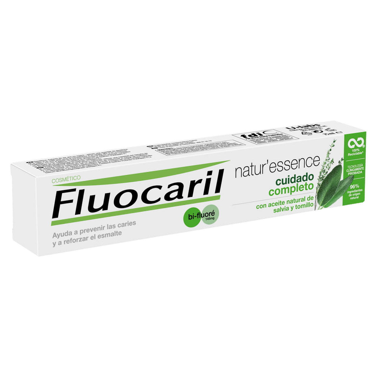 FLUOCARIL NATUR ESSENCE BI-FLUORE 145 MG CUIDADO COMPLETO 1 TUBO 75 ML