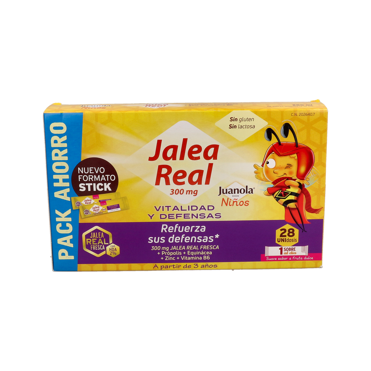 JUANOLA JALEA REAL NIÑOS VITALIDAD Y DEFENSAS 28 SOBRES 10 ML