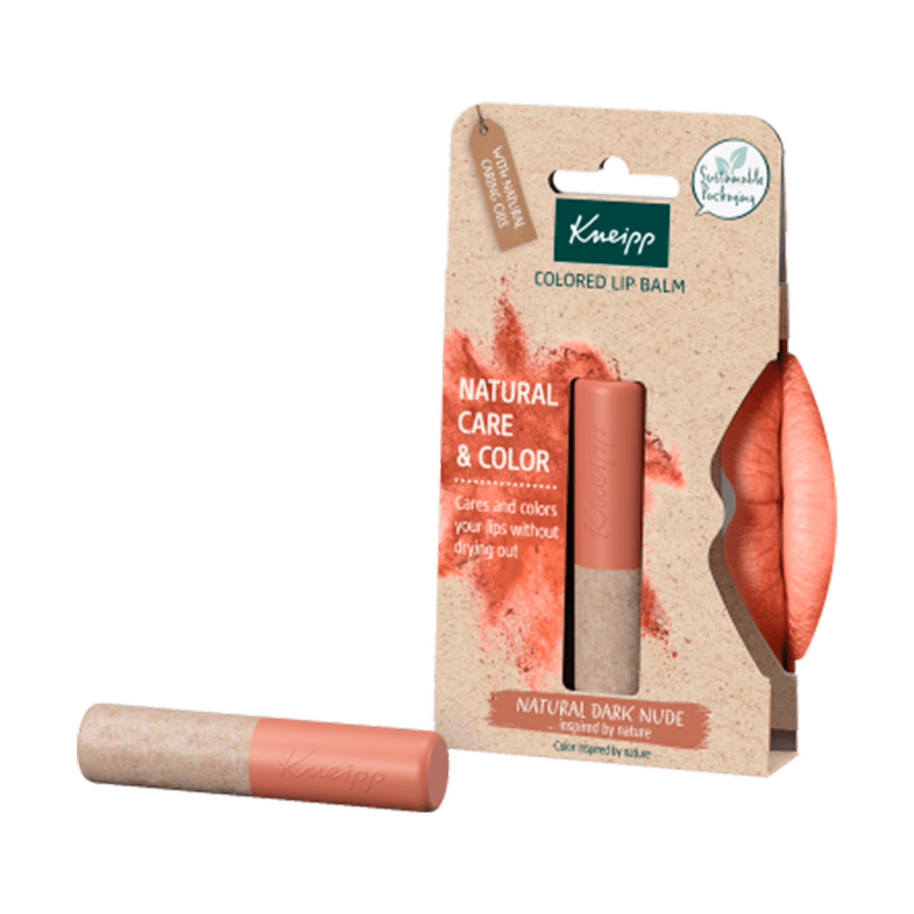 KNEIPP BALSAMO LABIAL CON COLOR NATURAL 1 ENVASE 3,1 G COLOR DARK NUDE