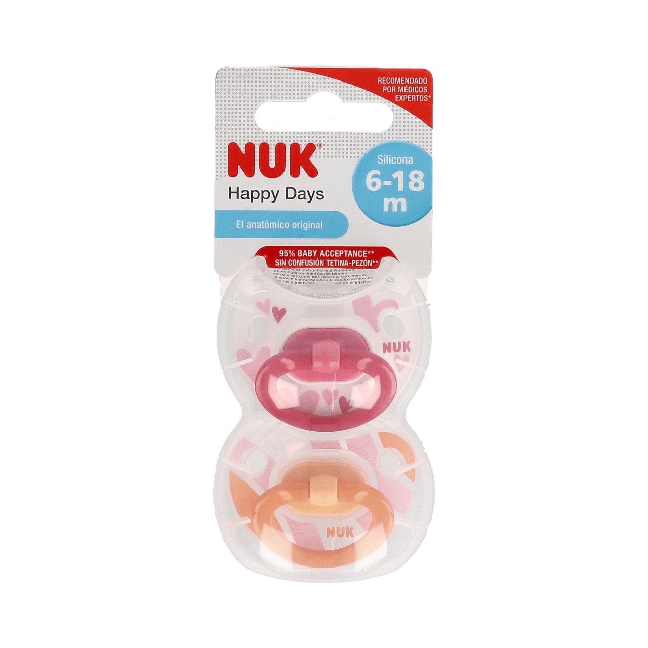 CHUPETE SILICONA NUKETE TALLA 2 2 UNIDADES