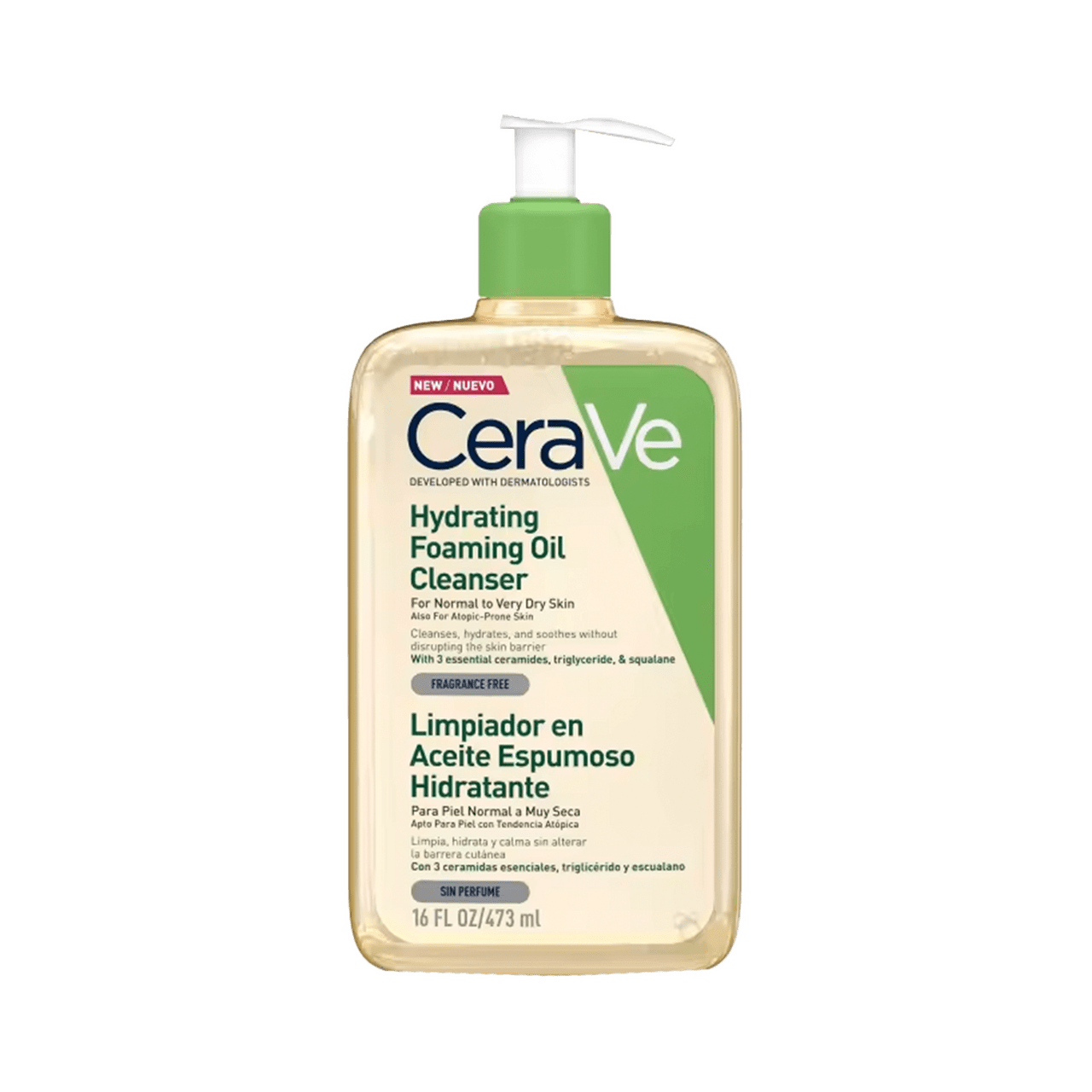 CERAVE LIMPIADOR ACEITE ESPUMOSO HIDRATANTE 1 ENVASE 473 ML