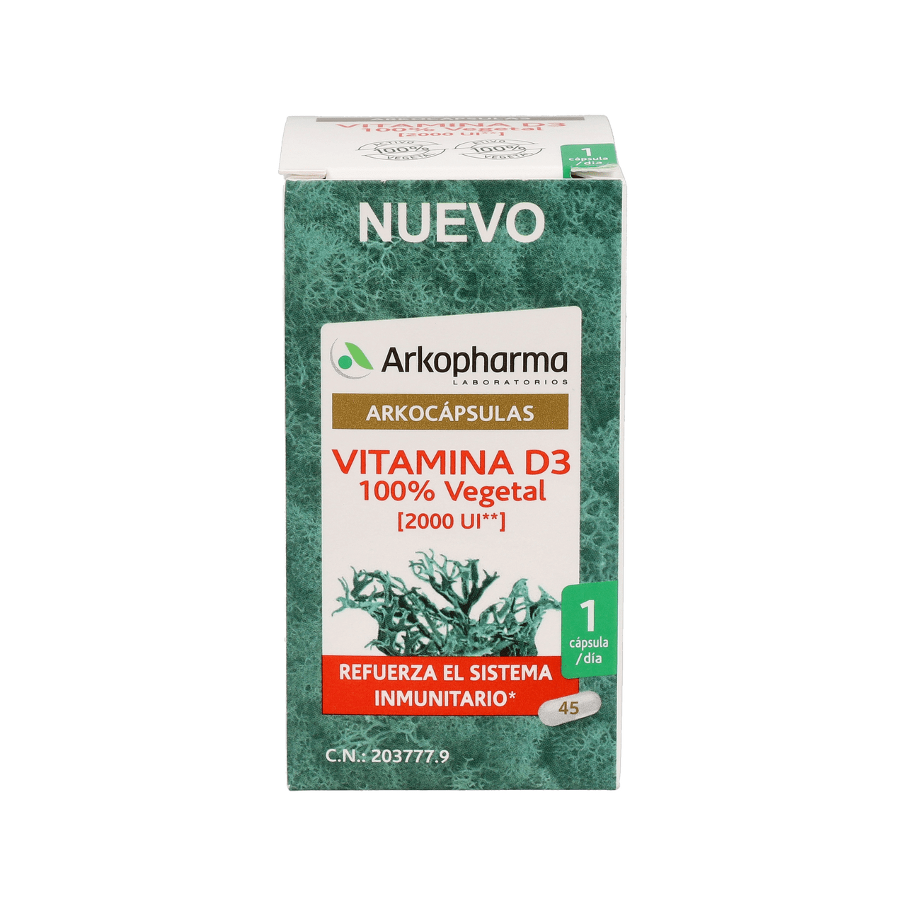 ARKOCAPSULAS VITAMINA D3 100% VEGETAL 45 CAPSULAS