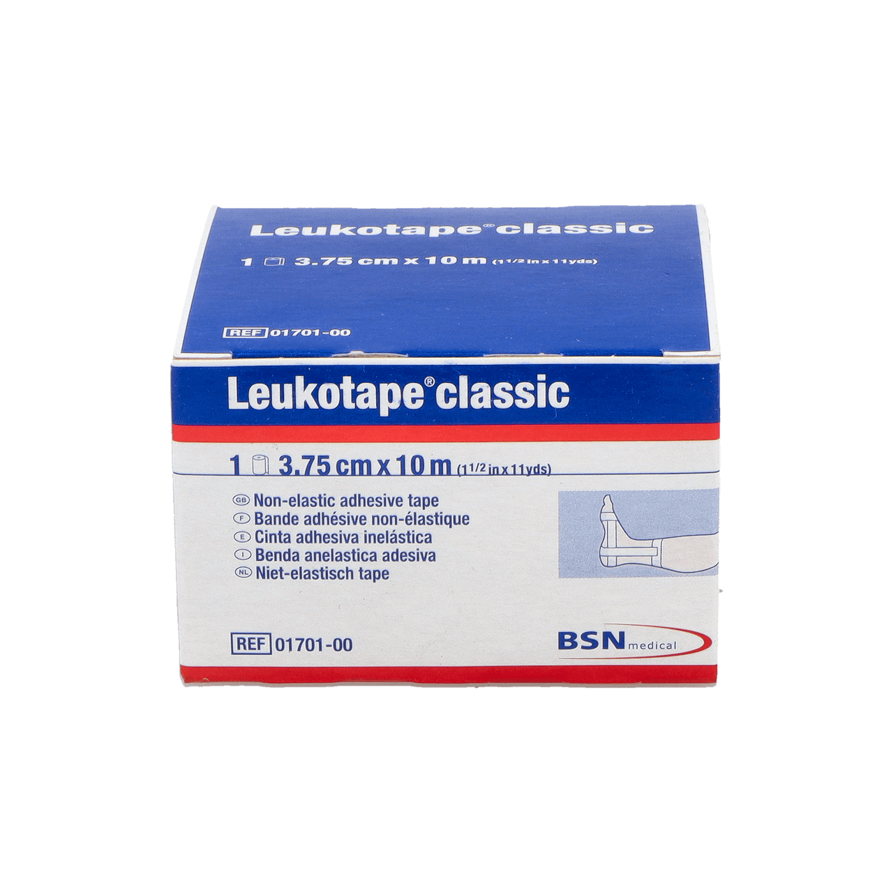 VENDA DE INMOVILIZACION INELASTICA LEUKOTAPE RIGIDA 1 UNIDAD 10 M X 3,8 CM