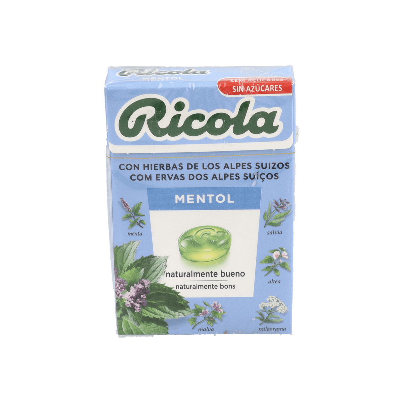 RICOLA CARAMELOS SIN AZUCAR 1 BOLSA 70 G SABOR MENTOL