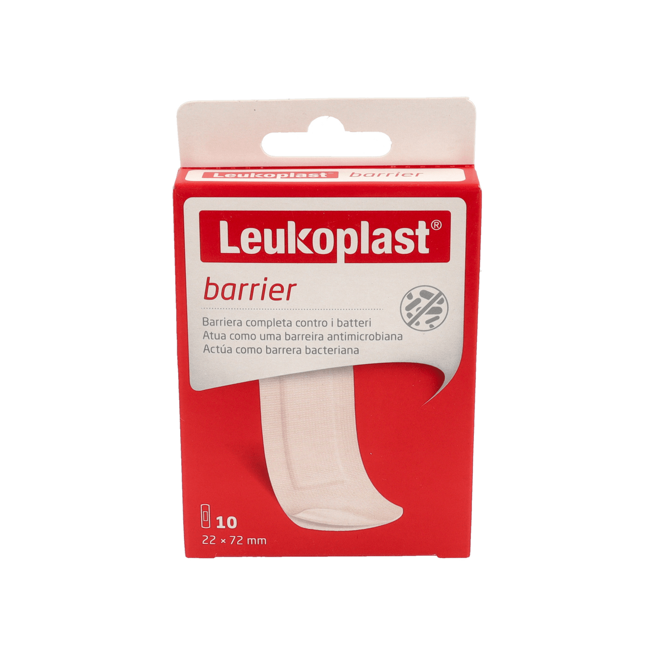 LEUKOPLAST BARRIER APOSITO ADHESIVO TRANSPARENTE 10 UNIDADES 72 MM X 22 MM