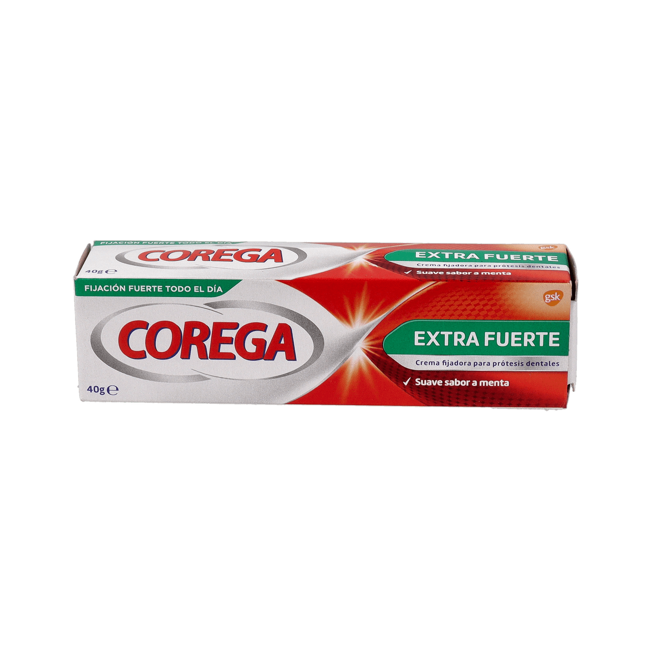 COREGA CREMA EXTRA FUERTE ADHESIVO PROTESIS DENTAL 1 TUBO 40 G SABOR MENTA
