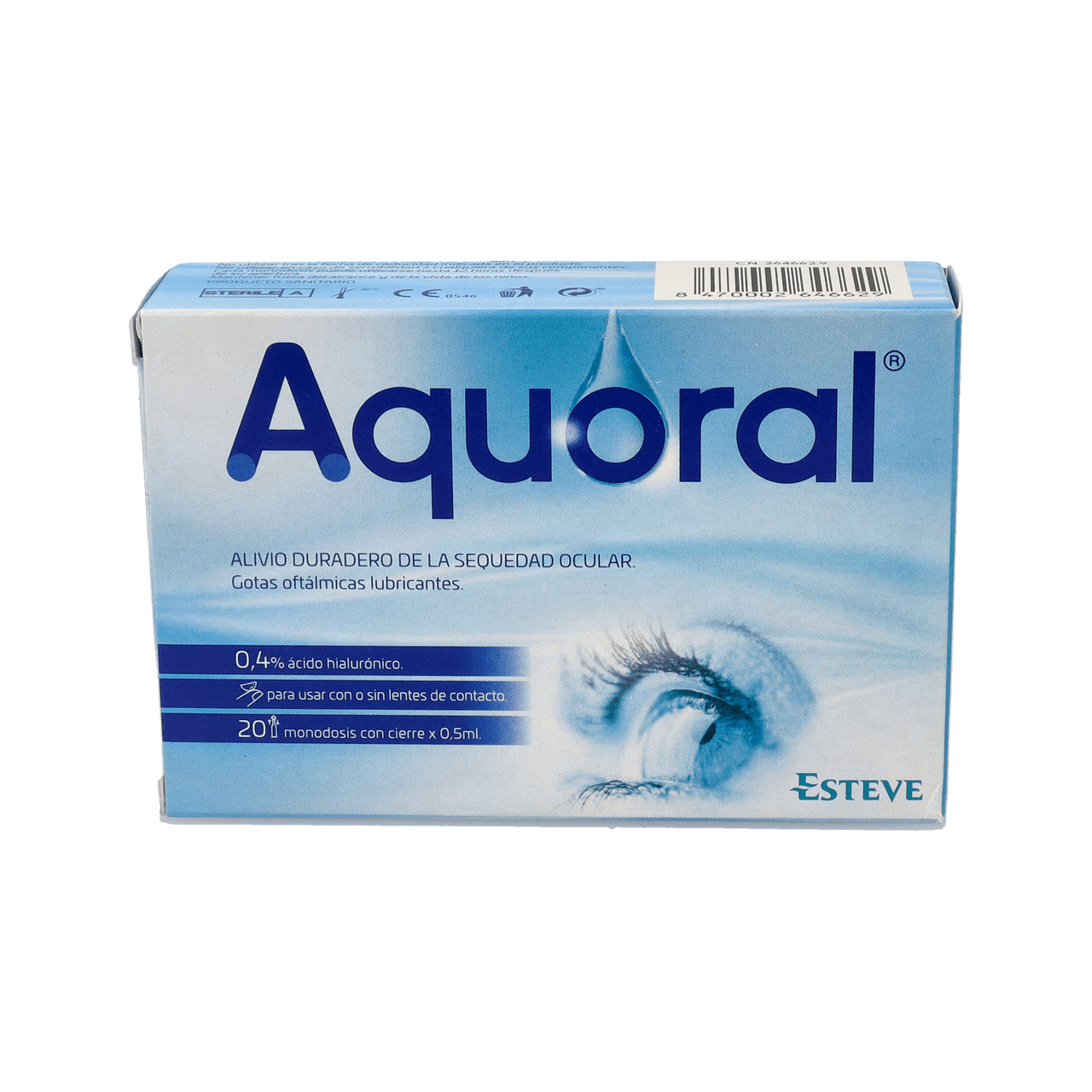 AQUORAL GOTAS OFTALMICAS LUBRICANTES ESTERILES 20 MONODOSIS 0,5 ML