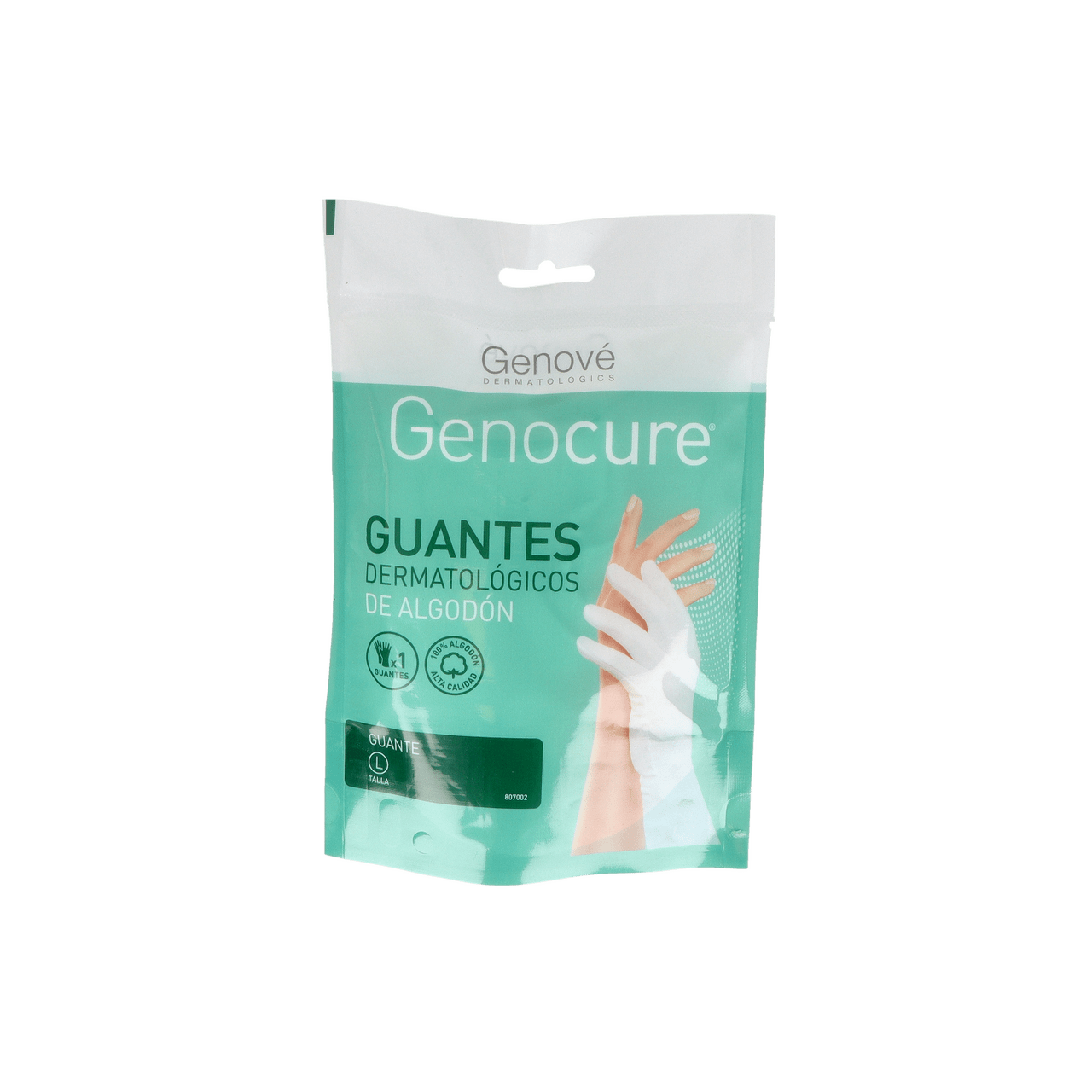 GUANTES DE ALGODON GENOCURE DERMATOLOGICO TALLA L
