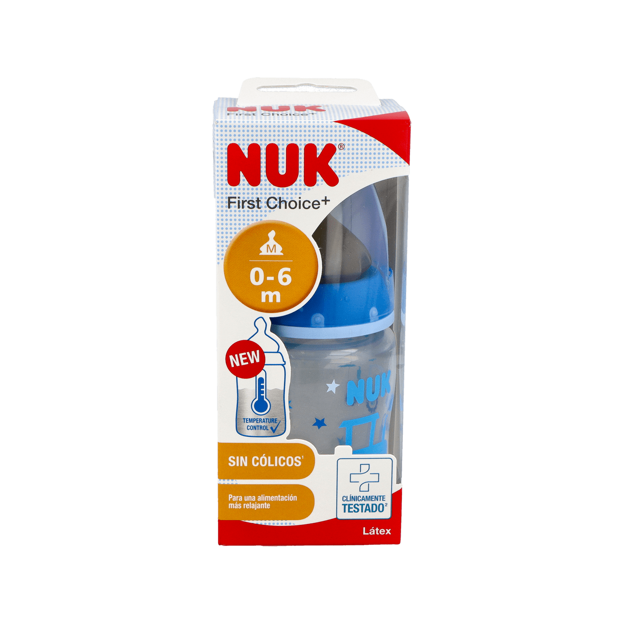 BIBERON PP LATEX NUK FIRST CHOICE 1 M 1 UNIDAD 150 CC LECHE