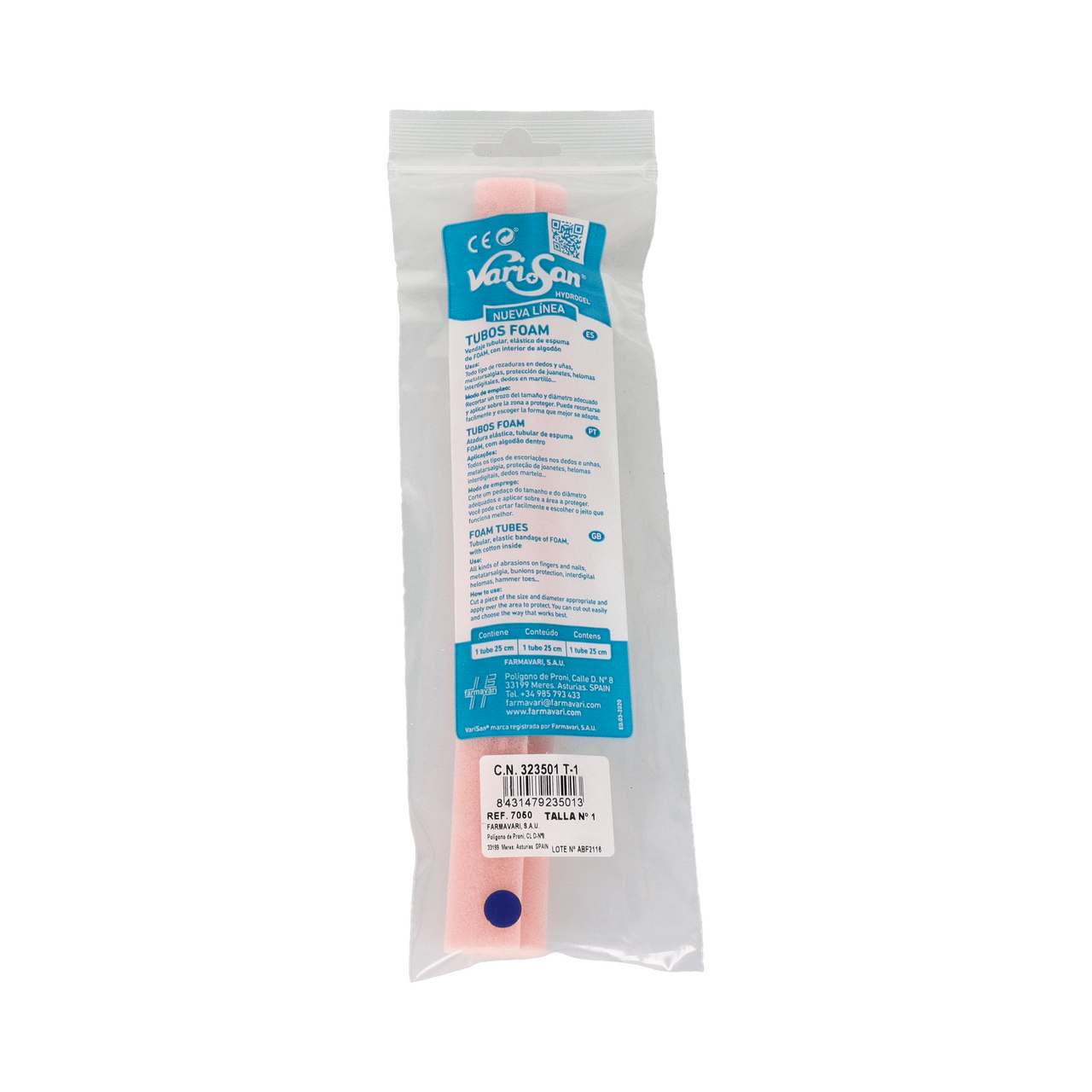 TUBO FOAM 1 HYDROGEL VARISAN 1 UNIDAD