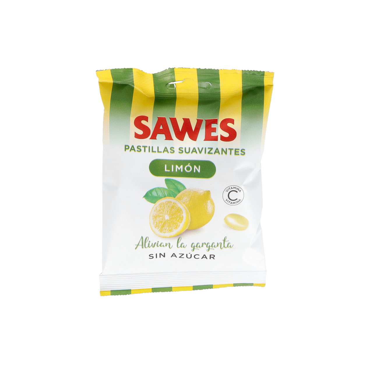 SAWES PASTILLAS SUAVIZANTES SIN AZUCAR 1 BOLSA 50 G SABOR LIMON