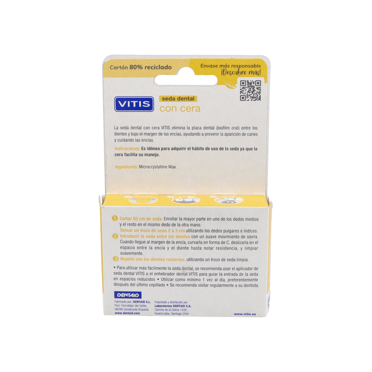 VITIS SEDA DENTAL CON CERA 50 M