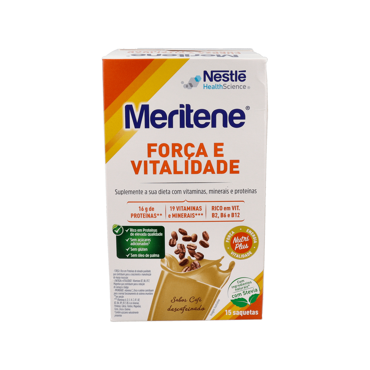 MERITENE FUERZA Y VITALIDAD BATIDO 15 SOBRES 30 G SABOR CAFE DESCAFEINADO