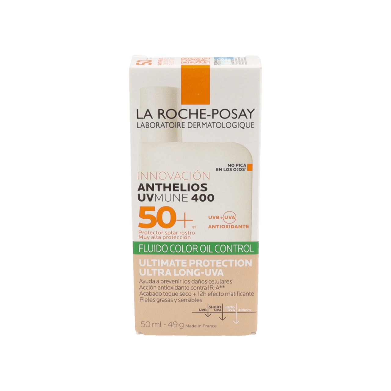 ANTHELIOS OIL CONTROL FLUID UVMUNE 400 SPF 50+ 1 ENVASE 50 ML CON COLOR