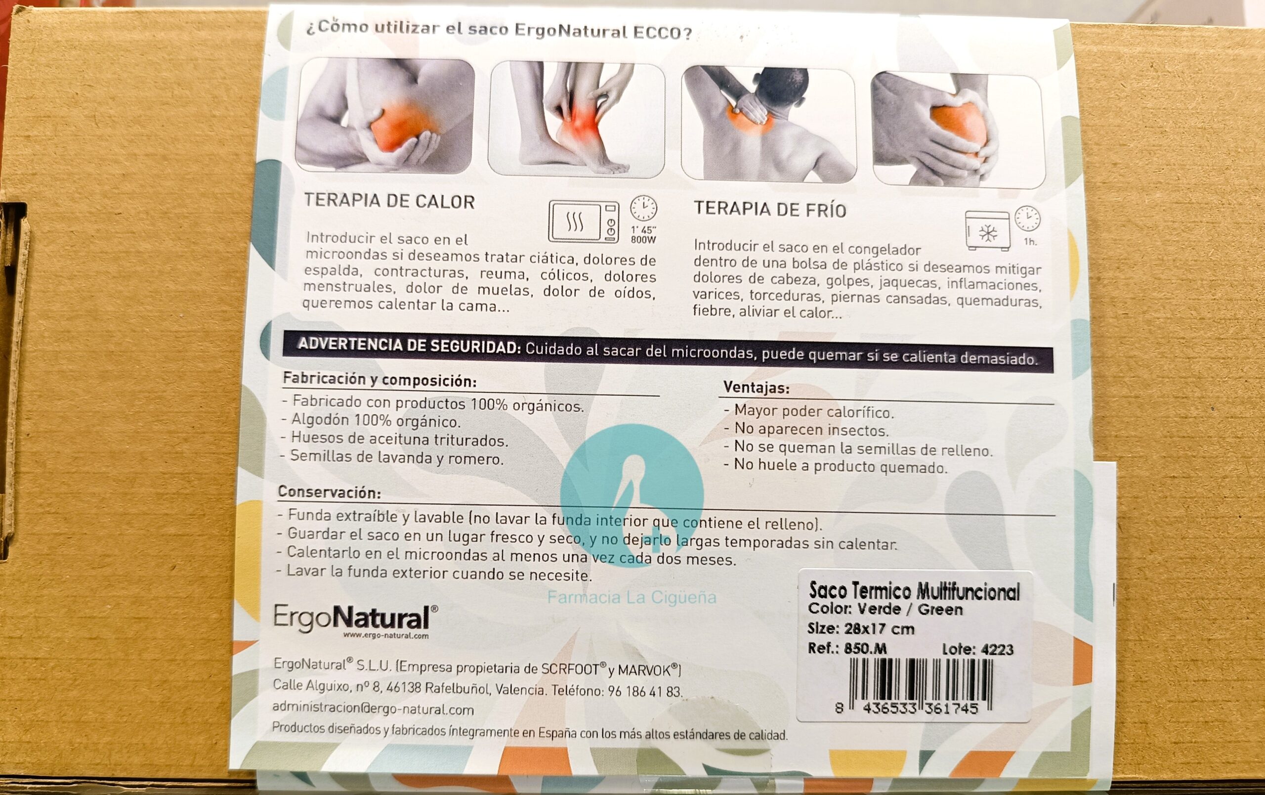 SACO TERMICO ERGONATURAL FRIO CALOR