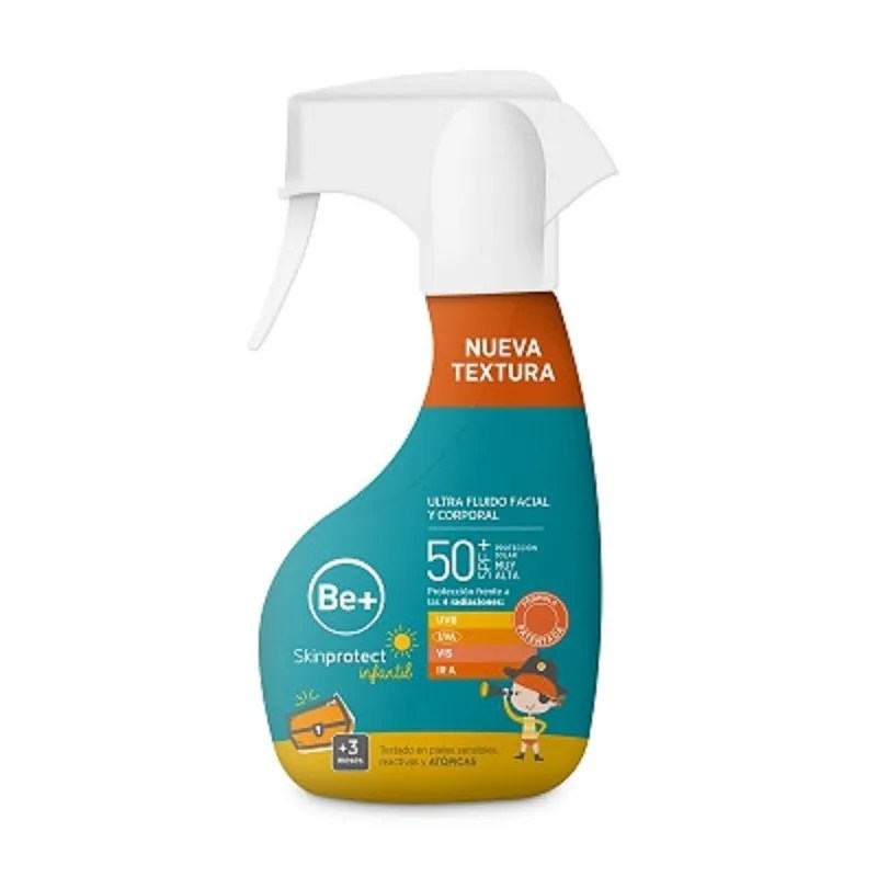BE+ SKINPROTECT INFANTIL ULTRAFLUIDO SPRAY FACIAL Y CORPORAL SPF 50+ 1 ENVASE 250 ML