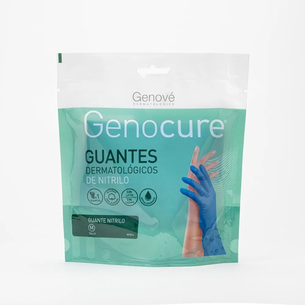 GUANTES DE NITRILO GENOCURE DERMATOLOGICO TALLA S/6 1 PAR