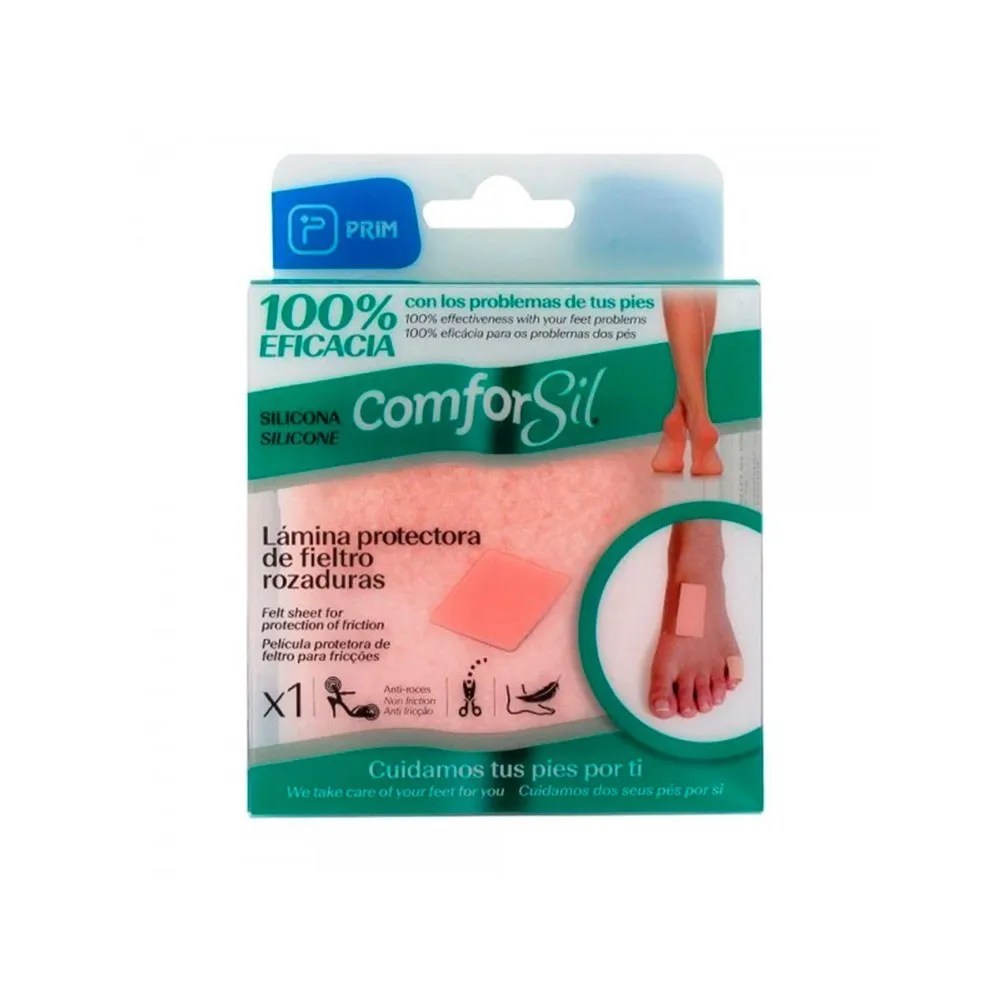 LAMINA  DE FIELTRO RECORTABLE PROTECTORA CALLOS DUREZAS ROCES VP NATURA 1 UNIDAD 22 CM X 6,5 CM