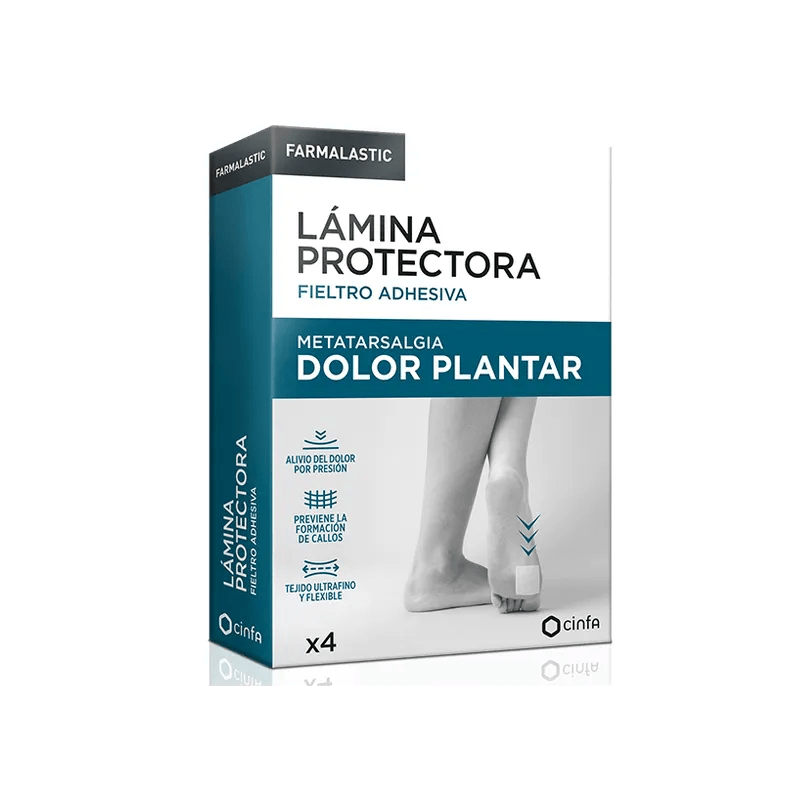 LAMINA PROTECTORA FIELTRO ADHESIVA FARMALASTIC 4 UNIDADES TALLA UNICA