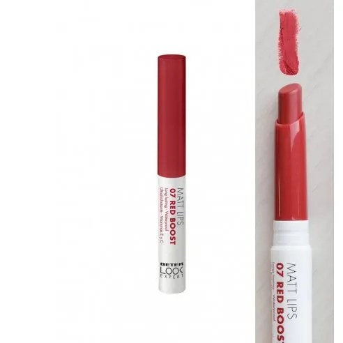 LIPSTICK MATT LIPS 1 UNIDAD COLOR 07 RED BOOST