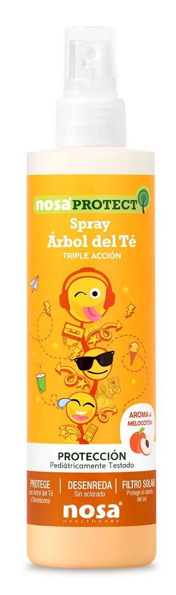 NOSA PROTECT PACK CHAMPU+SPRAY PROTECCION  ARBOL DEL TE AROMA MELOCOTON