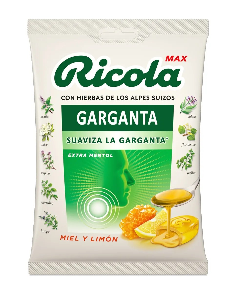 RICOLA MAX CARAMELOS 1 BOLSA 70 G SABOR MIEL Y LIMON