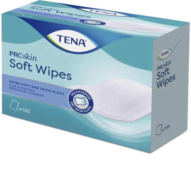 TENA SOFT WIPE TOALLITAS HIGIENE 8 TOALLITAS 19 x 30 cm