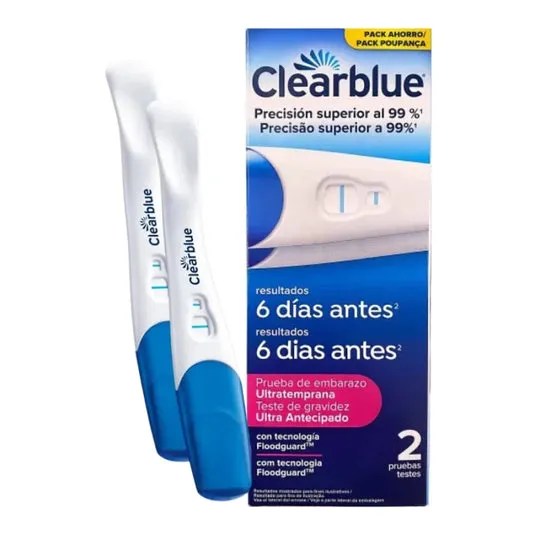 TEST DE EMBARAZO ULTRATEMPRANA CLEARBLUE 2 UNIDADES