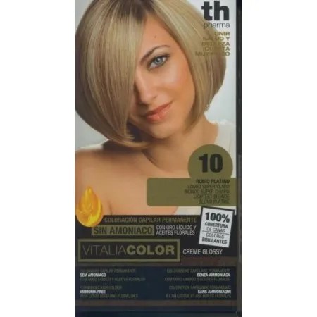 TH PHARMA VITALIA SIN AMONIACO COLORACION CAPILAR PERMANENTE COLOR 10 RUBIO PLATINO