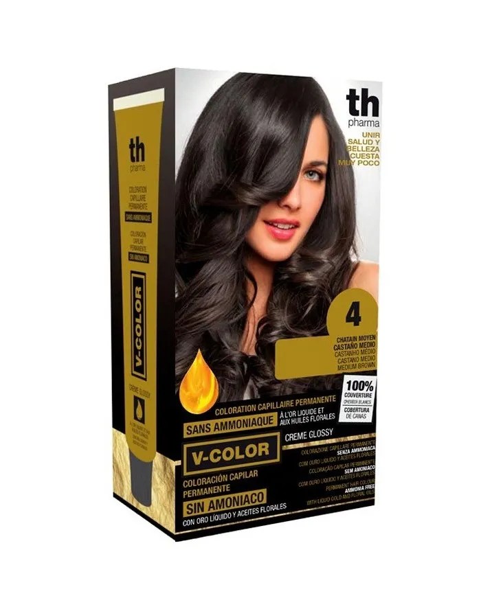 TH PHARMA VITALIA SIN AMONIACO COLORACION CAPILAR PERMANENTE COLOR 4 CASTAÑO MEDIO