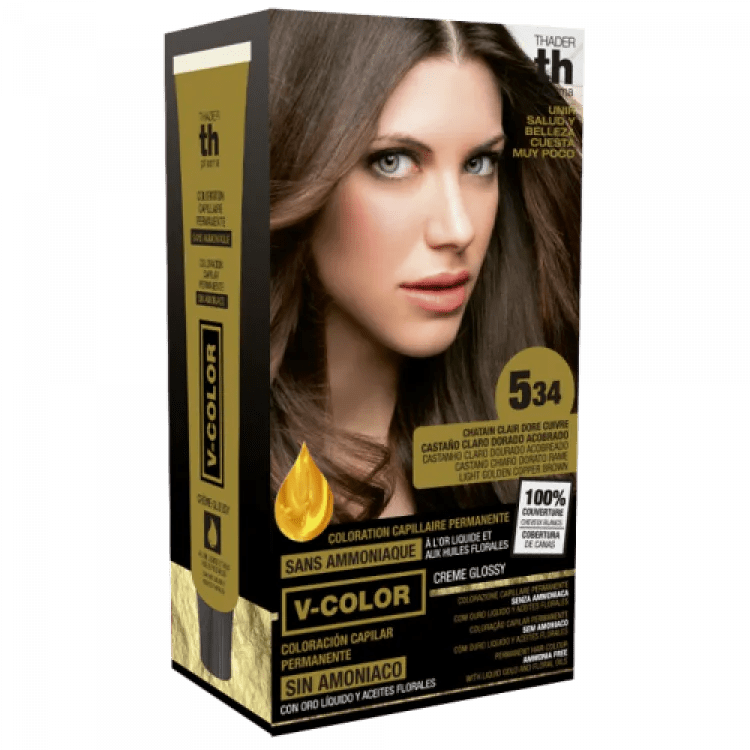 TH PHARMA VITALIA SIN AMONIACO COLORACION CAPILAR PERMANENTE COLOR 5.34 CASTAÑO CLARO DORADO ACOBRAD