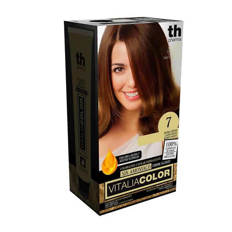 TH PHARMA VITALIA SIN AMONIACO COLORACION CAPILAR PERMANENTE COLOR 6.31 RUBIO OSCURO DORADO CENIZA