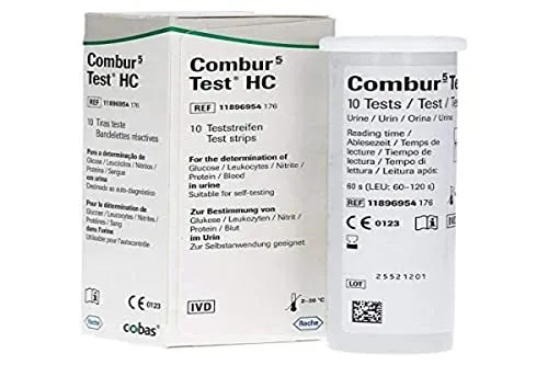 TIRAS REACTIVAS COMBUR-5 TEST HC 10 UNIDADES