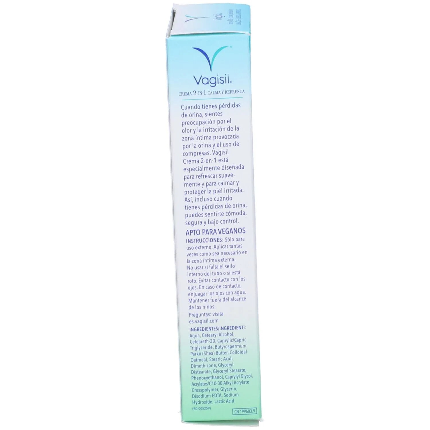 VAGISIL CUIDADO INCONTINENCIA CREMA 2 EN 1 1 ENVASE 30 G