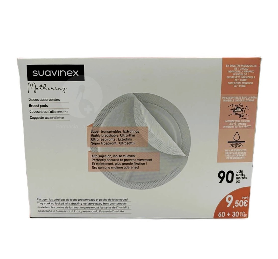 SUAVINEX DISCOS LACTANCIA NATURE OFERTA 60+30UN
