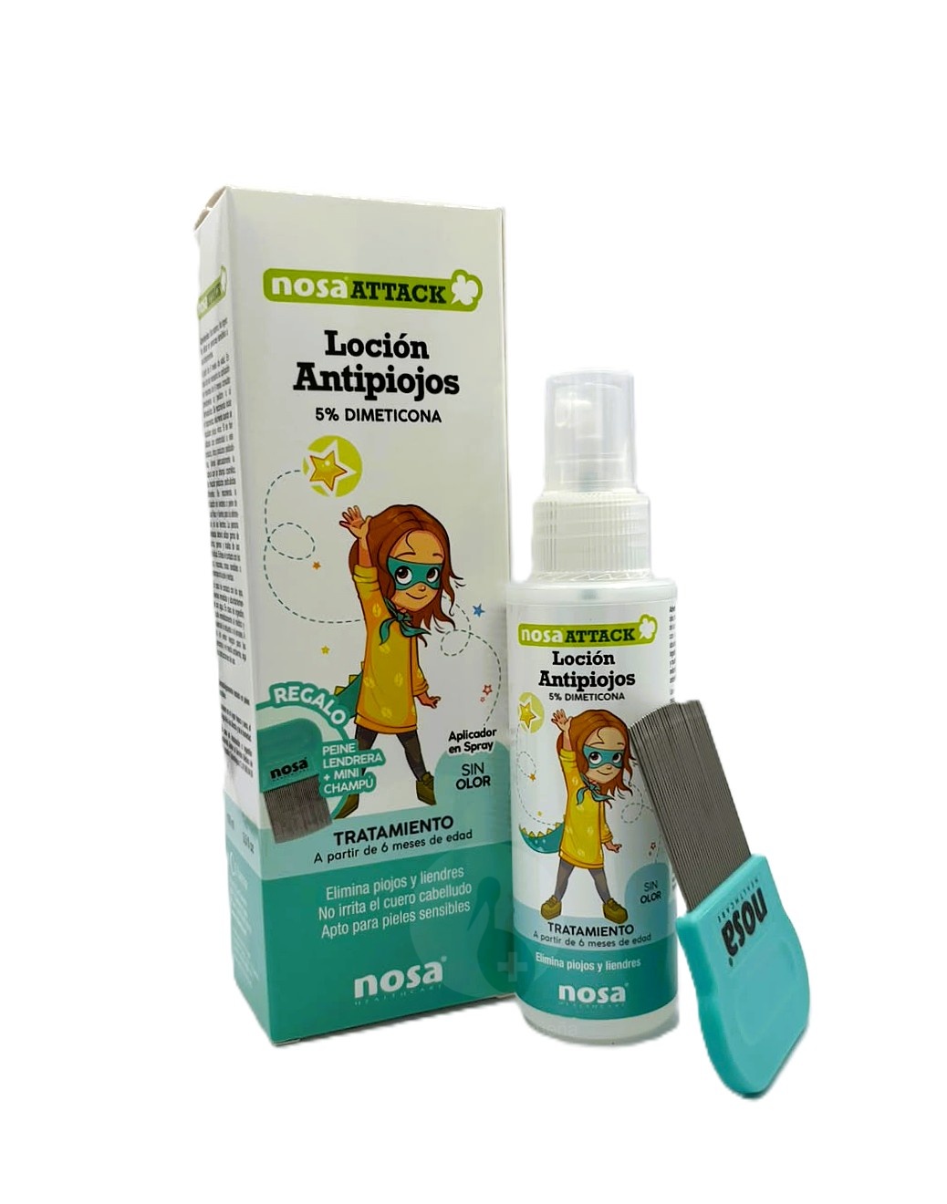NOSA ATTACK LOCION 5% DIMETICONA ANTIPIOJOS 1 ENVASE 100 ML